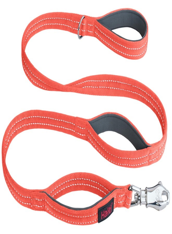 Halti BRIG Safety Dog Leash - Color-Coded Dog Leash with Ultra-Strong Clip, Reflective Stitching, Neoprene Padded Handles and D-Ring, Designed for Large Dogs (Neon Coral, 1.5m Length) - Image 1